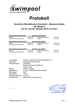  Protokoll  - SG Dortmund Masters