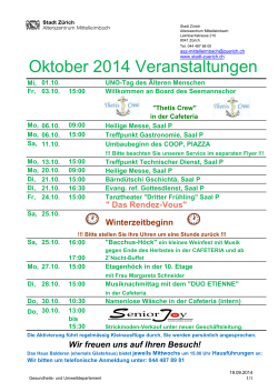 Veranstaltungskalender Oktober 2014 (PDF, 40 KB) - Stadt Zürich