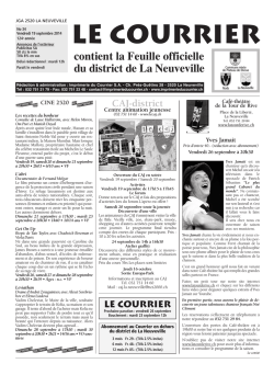 No 34 - 19 septembre - Imprimerie du Courrier, La Neuveville