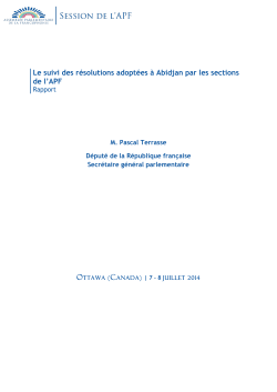2014/07. Rapport sur le suivi des résolutions adoptées à Abidjan