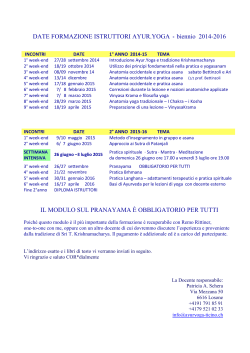 date formazione istruttori ayur 2014-16
