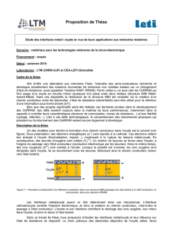 FIche de proposition de stage - INL