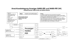 Anschlussbelegung Anzeiger N480i-RR und    - Temperatur-Shop