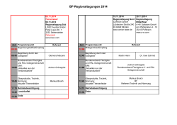 BF-Regionaltagungen 2014 - Bundesverband Flachglas