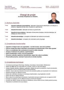 Charg&eacute; de projet - Strat&eacute;gie R&eacute;seau L&eacute;manique de Comp&eacute;tences
