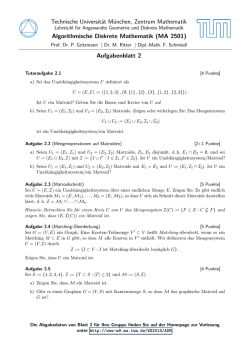 Aufgabenblatt 2 - Angewandte Geometrie und Diskrete Mathematik