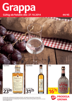 Grappa Marzadro - Prodega/Growa