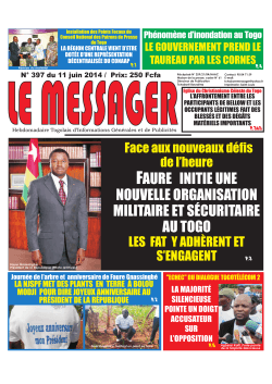 Le Messager N°397 - République Togolaise