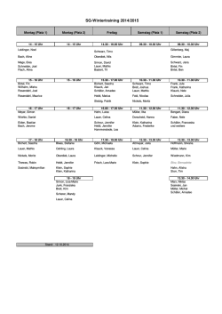 Jugend-Trainingsplan Winter 2014-2015 - HTC Nonnweiler