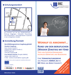 AMIKA Infoveranstaltungen 2014/15 - BBZ Augsburg gGmbH
