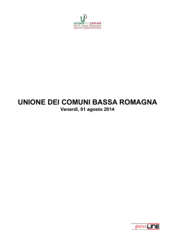1 agosto 2014 - Unione dei Comuni della Bassa Romagna
