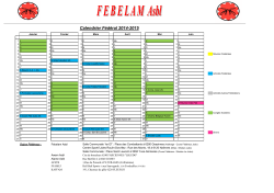 Calendrier 2014-2015 FEBELAM - Judo Kami