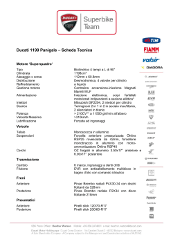 Ducati 1199 Panigale &ndash; Scheda Tecnica