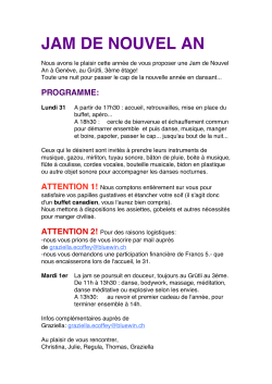 JAM DE NOUVEL AN - jam contact improvisation Gen&egrave;ve