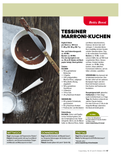 PDF-Rezept Tessiner Marroni-Kuchen - Podcaster.de