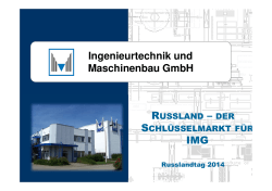 IMG Ingenieurtechnik und Maschinenbau GmbH - Russlandtag