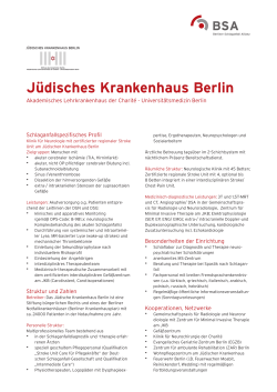 Jüdisches Krankenhaus Berlin - Berliner Schlaganfall-Allianz