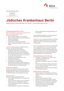 J&uuml;disches Krankenhaus Berlin - Berliner Schlaganfall-Allianz
