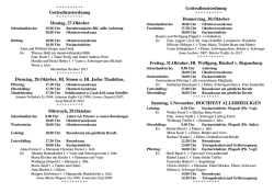 Gottesdienste 27.10. - 02.11.14 - Pf&ouml;rring - Oberdolling