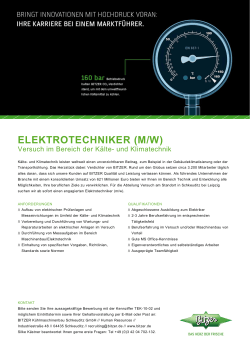 Elektrotechniker (m/w) in Schkeuditz - Bitzer