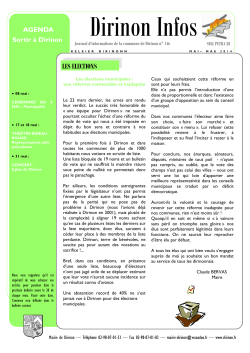 Bulletin Dirinon infos mai 2014