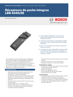 Récepteurs de poche Integrus LBB 4540/08