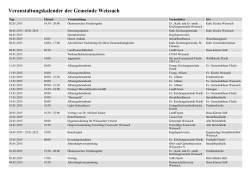 PDF für Veranstaltungskalender 2015 - Weissach