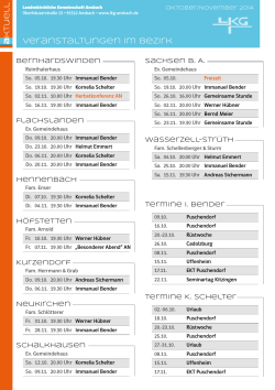 Programm Oktober 2014