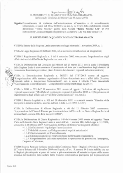 Decreto n. U00334 del 20/10/2014