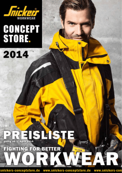Preisliste 2014 - Snickers Concept Store Kaltenkirchen