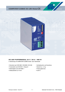Datenblatt COMPETENT-COSMO DC-USV-Puffermodul 149300