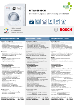Bosch Séchoir pompe à chaleur WTW8658ECH