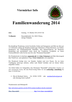 Familienwanderung 2014 - Viermärker Waldlauf