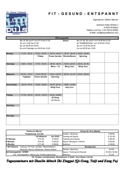 Impuls Fitness Aerobic-Plan