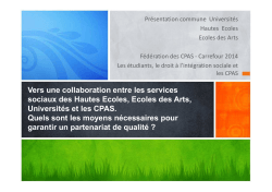 services sociaux - Collaboration entre services sociaux Hautes
