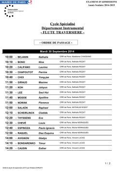 INSCRIPTIONS 1415 (Serveur SCOLARITE)