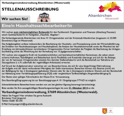 Stellenausschreibung als PDF - Verbandsgemeinde Altenkirchen