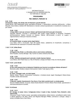 INFORMATION DAY 11 Giugno al Superstudio