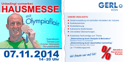 Hausmesse mit Olympiaflair - gerl-k&ouml;ln.de