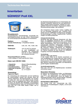Technisches Merkblatt - S&uuml;dwest