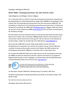 Anmeldung und Information - SVBB