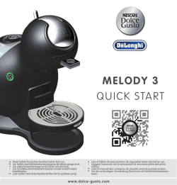QUICK START MELODY 3 - NESCAFÉ® Dolce Gusto