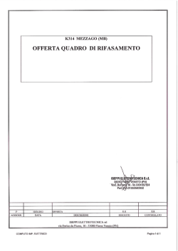 OFFERTA QUADRO DI RIFASAMENTO