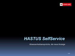 HASTUS SelfService News Awesenheitsanspruch
