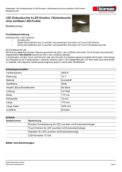  LED  Einbauleuchte II- LED  Emotion, Flächenleuchte    - Ostermann