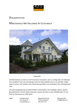 dokumentation m&auml;rchenhaus mit hallenbad in    - Homegate.ch