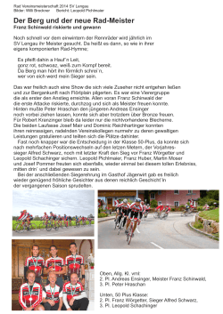 Rad VM SV Lengau 2014 - Sportverein Lengau