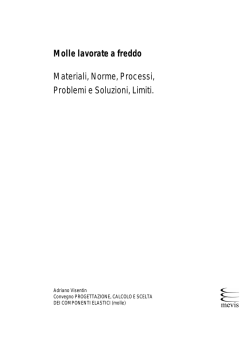 Molle lavorate a freddo Materiali, Norme, Processi