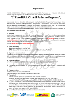 Regolamento - EuroAtletica 2002