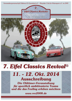 7. Eifel Classics Revival® 11. – 12. Oktober 2014